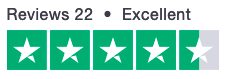 Trustpilot rating: Excellent, 22 reviews